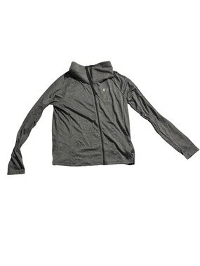 Under Armour Women's Heather Charcoal Full-Zip Bomber Jacket